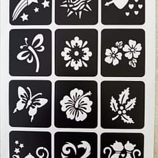 Plancha A4 de tatuajes adhesivos - M02