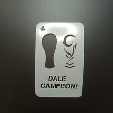 Stencil futbol Dale CampeĂłn Stenciles reutilizables (FĂştbol, tribales)
