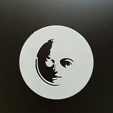stencil luna rostro Stenciles reutilizables: Lunas y otros