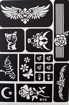 Plancha A4 de tatuajes adhesivos