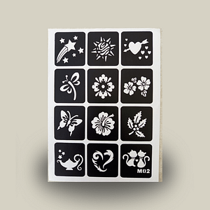 Plancha A4 de tatuajes adhesivos