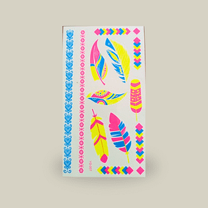 Plancha de Tatuajes adhesivos neón